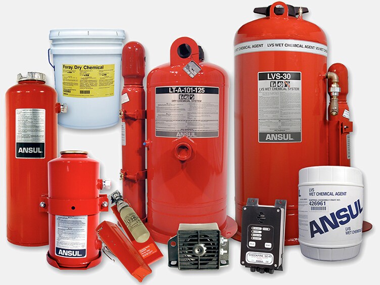twin-agent fire suppression equipment