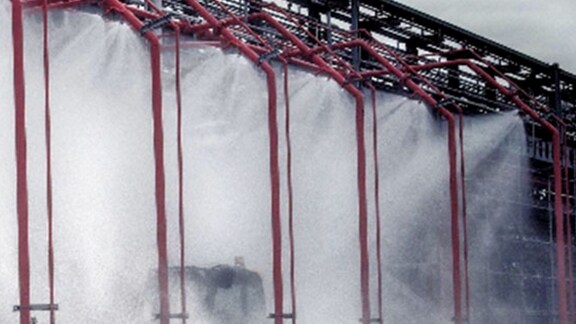 Worker speaking with communication device