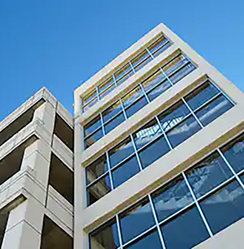 low angle view of commercial building