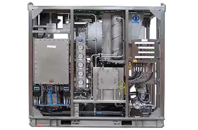 A test and flushing hydraulic power unit