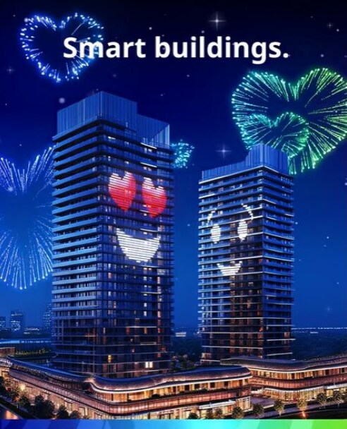 smart buildings - with emojis