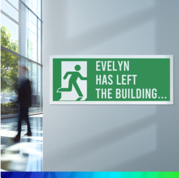 sign of person leaving the building