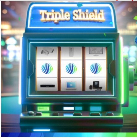 Triple shield slot machine