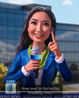 Image of a woman talking