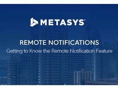 metasys video tutorials screen