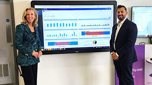 Katie Mcginty and Sarwar Khan, global head of digital sustainability, Business, BT