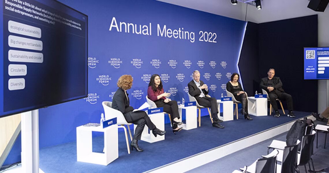 Panellists at the World Economic Forum’s (WEF) annual meeting in Davos, Switzerland