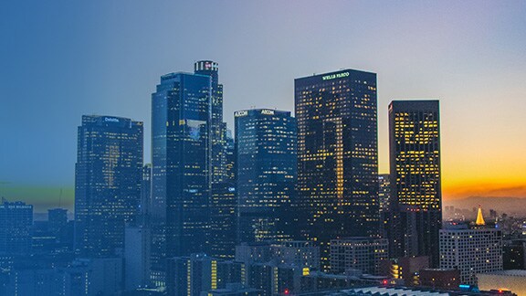 Building at evening.