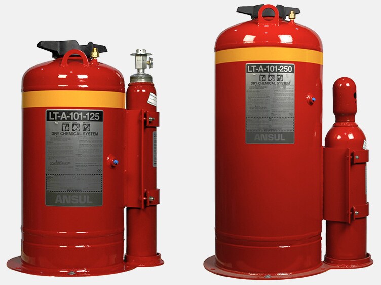 Two ANSUL A-101 Dry Chemical Fire Suppression Systems