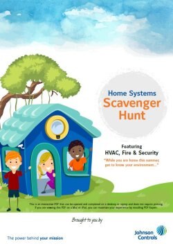Poster for the Home Systems Scavenger Hunt by Johnson Controls