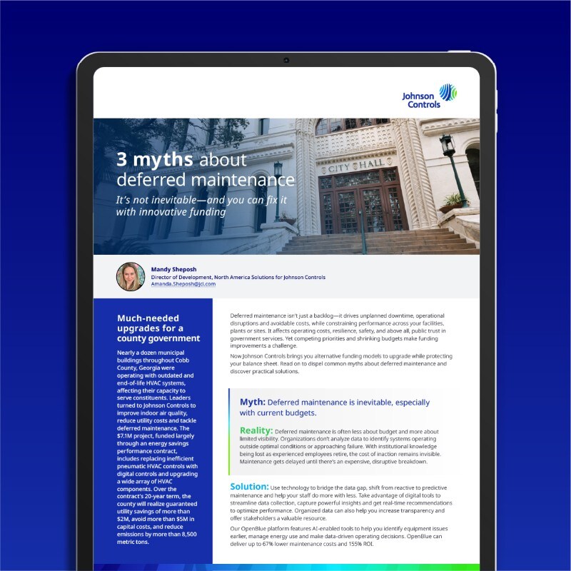 Funding alternatives help local governments with deferred maintenance 