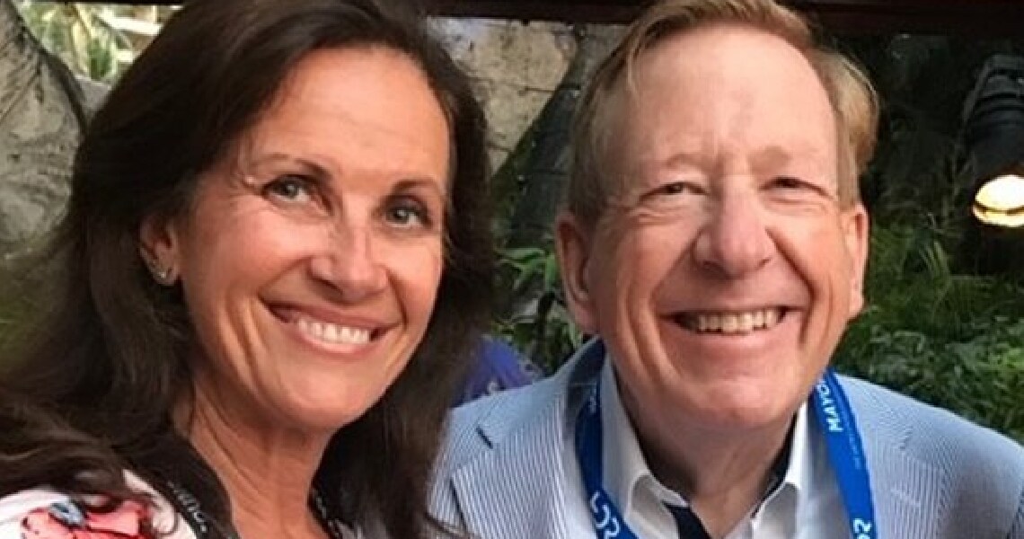 Lisa Brown, Senior National Director, Smart Cities & Municipalities at Johnson Controls for Building Solutions North America and James Brainard, mayor of Carmel, Indiana, smiling