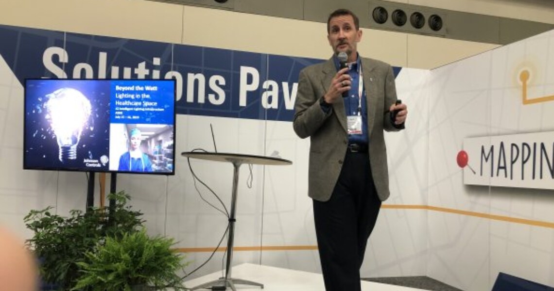 Matt Deloge, vice president, business development and technology at Johnson Controls, speaking at the ASHE Annual Conference