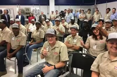 Students at the launch of vocational classrooms by Johnson Controls and Lincoln Tech