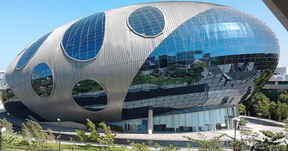 Exterior of the Infosys office building in Pune