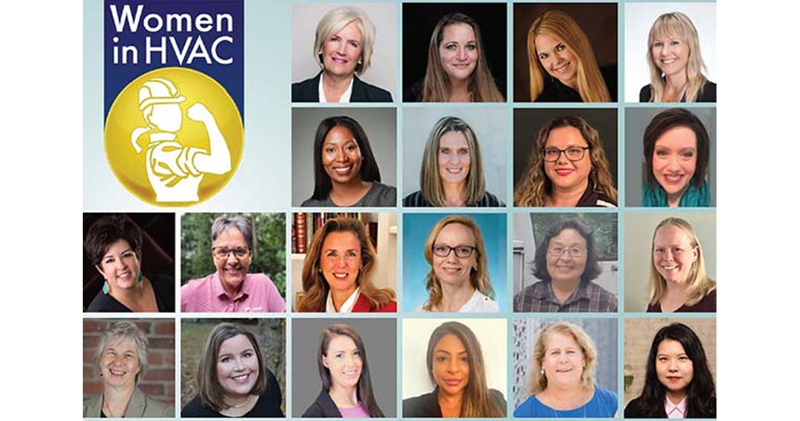 Collage of headshots of women named among the Top Women in HVAC by ACHR News