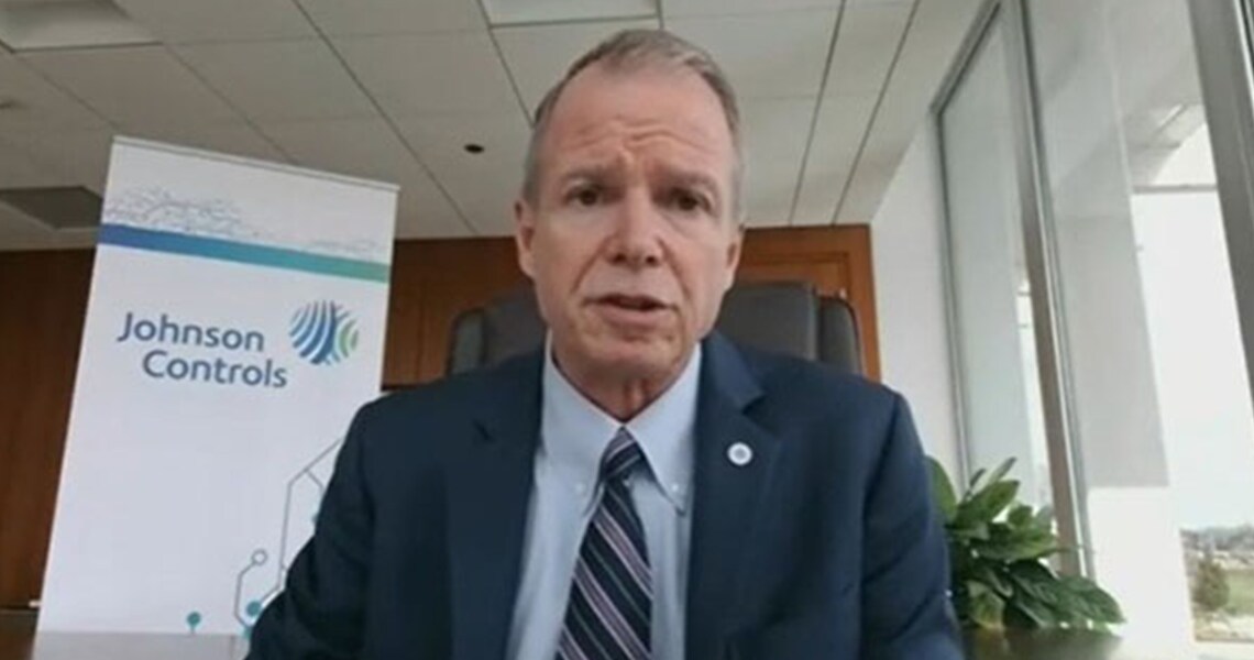 Johnson Controls Chairman and CEO George Oliver testifying at a climate change hearing
