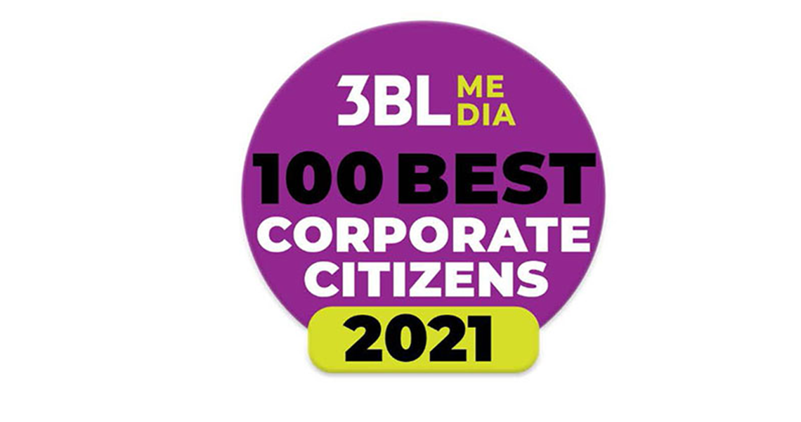 Logo for the 100 Best Corporate Citizens award by 3BL Media