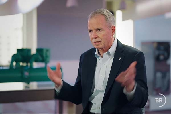 George Oliver speaking at a Business Roundtable on BRT TV