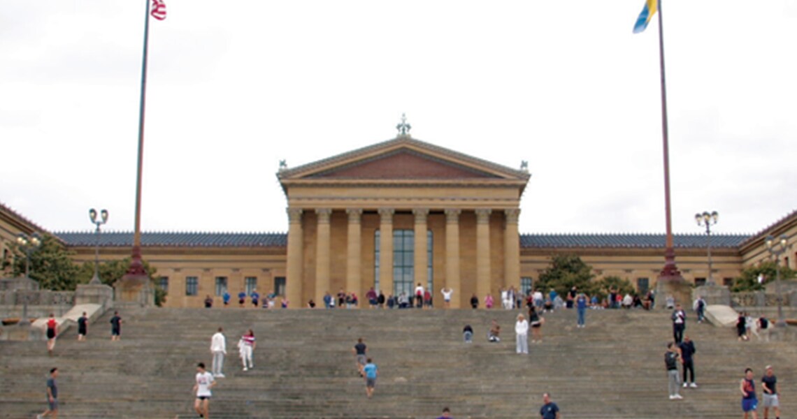 The stairs leading to the Philadelphia Museum of Art (PMA)