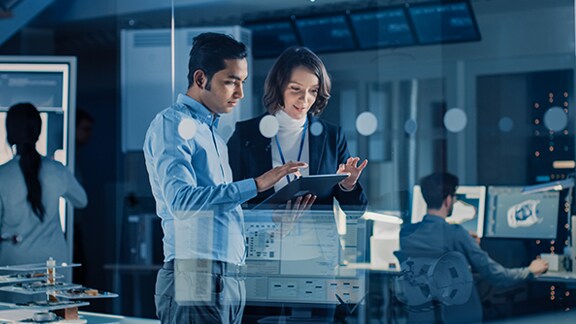 Employees working in office