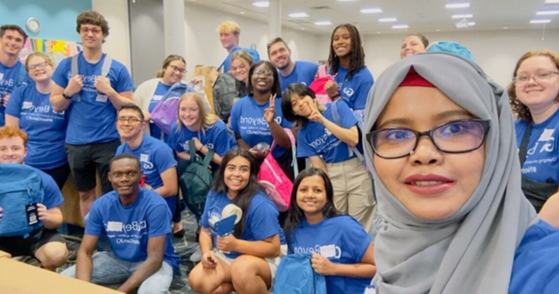 Group of Milwaukee interns as volunteers during Intern Week of Action