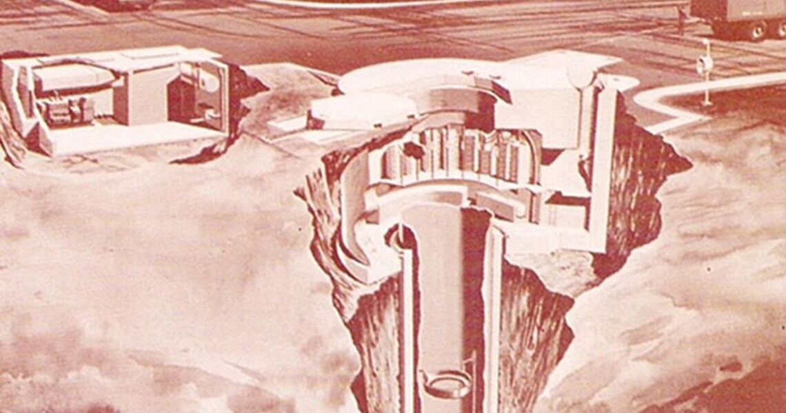 A cutaway view of a Minuteman missile site