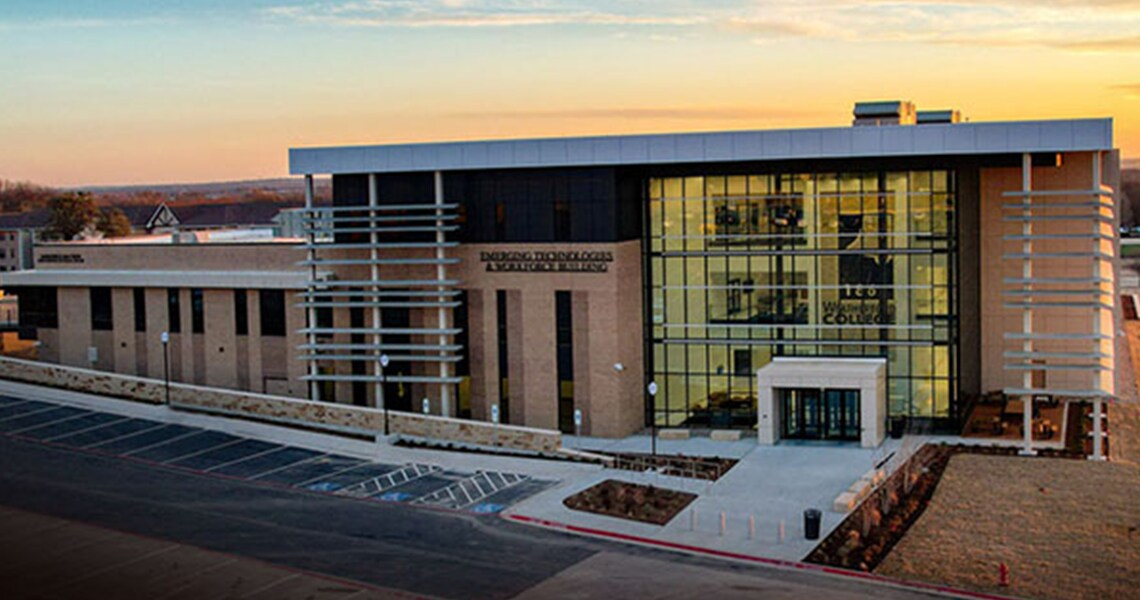 Aerial view of Weatherford College in Texas