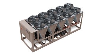 A YVFA Screw chiller unit with fans visible,  from York