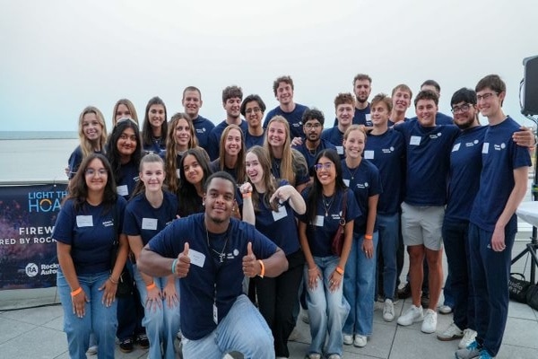 Interns participated in the Light the Hoan Challenge on July 28