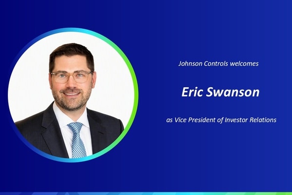 Johnson Controls Appoints Eric Swanson as Vice President of Investor Relations 