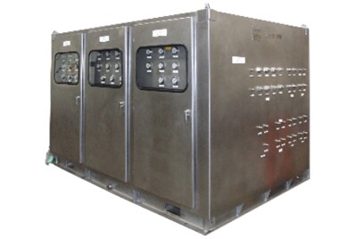 An umbilical terminations unit white background