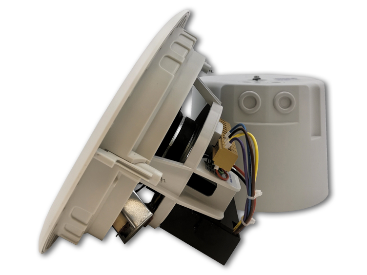 Ceiling loudspeaker with integral LTU from Johnson Controls