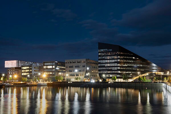 Waterfront cityscape of Oslo in Norway