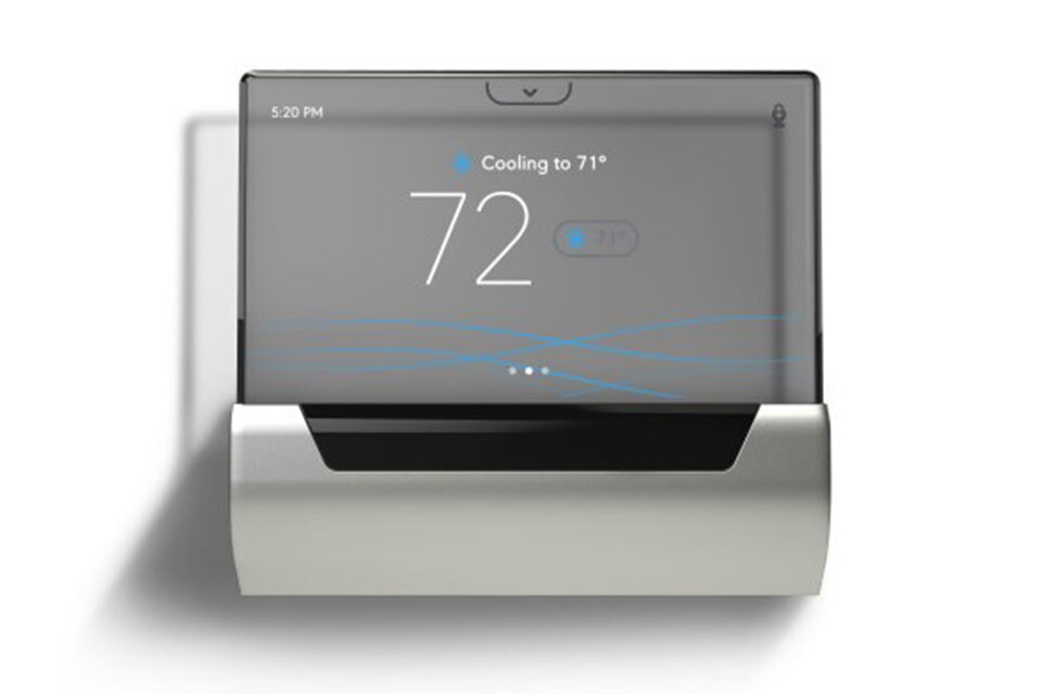 A GLAS smart thermostat reading 72° on a white background