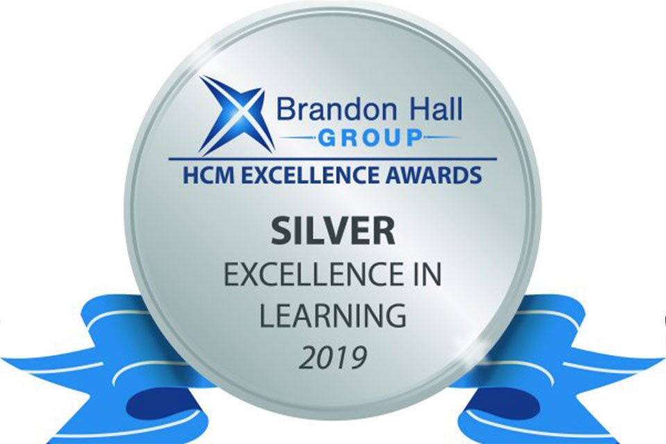 A Silver HCM award for Excellence in Learning 2019 badge