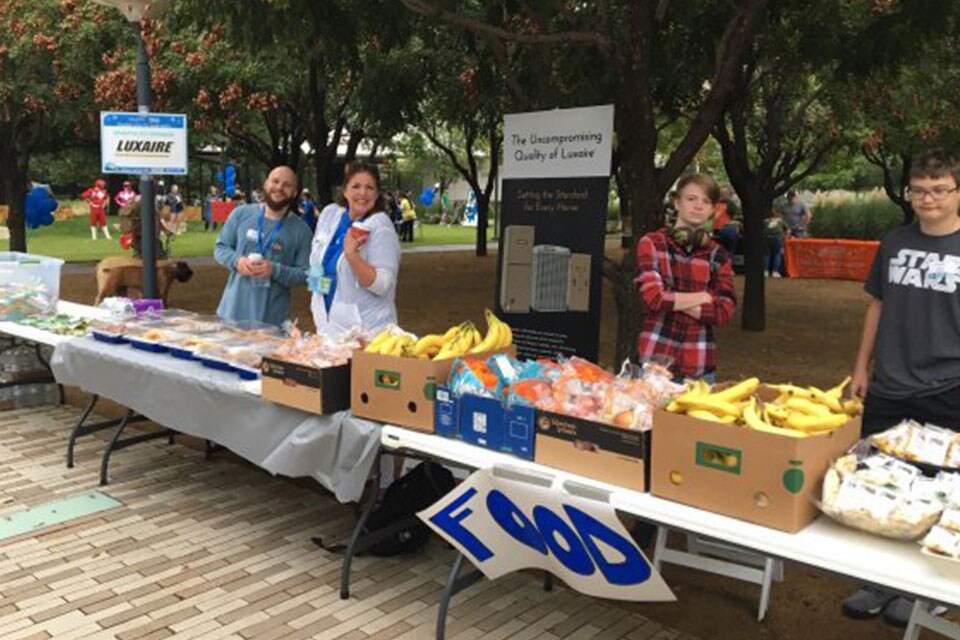 Luxaire sponsored food stands at the Make-A-Wish Walk For Wishes® fundraiser in Oklahoma City