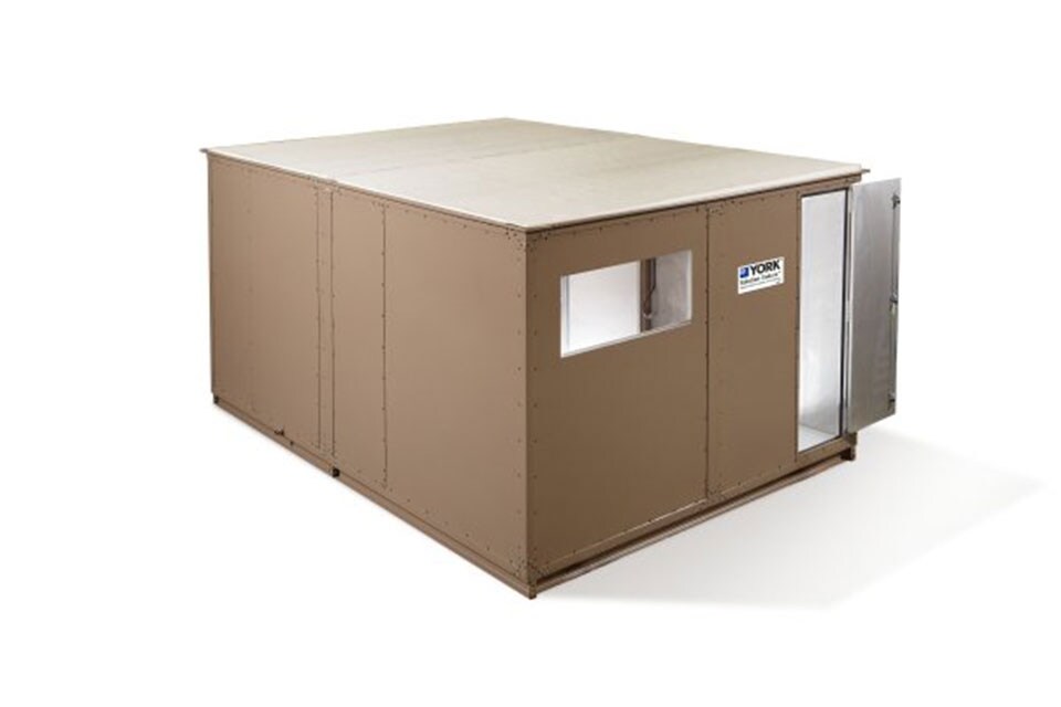 The YORK® Solution™ Endura™ outdoor air handler on a white background