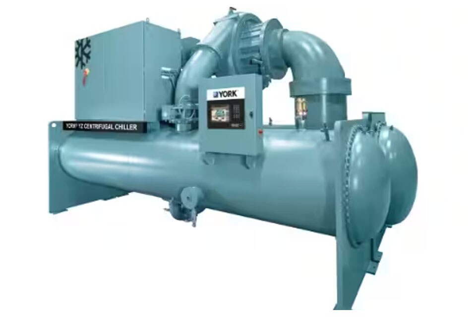 The YORK YZ Magnetic Bearing Centrifugal Chiller on a white background