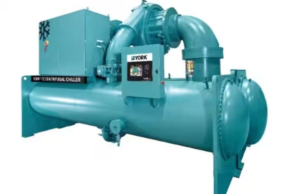 The YORK® YZ Magnetic Bearing Centrifugal Chiller on a white background