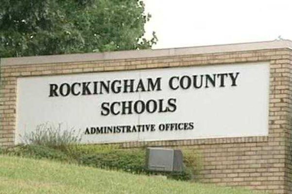 Wall outside Rockingham County Schools Administrative Offices