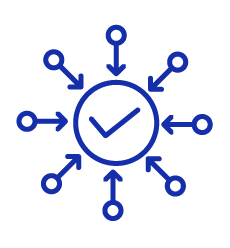 An icon of tick-mark in a circle