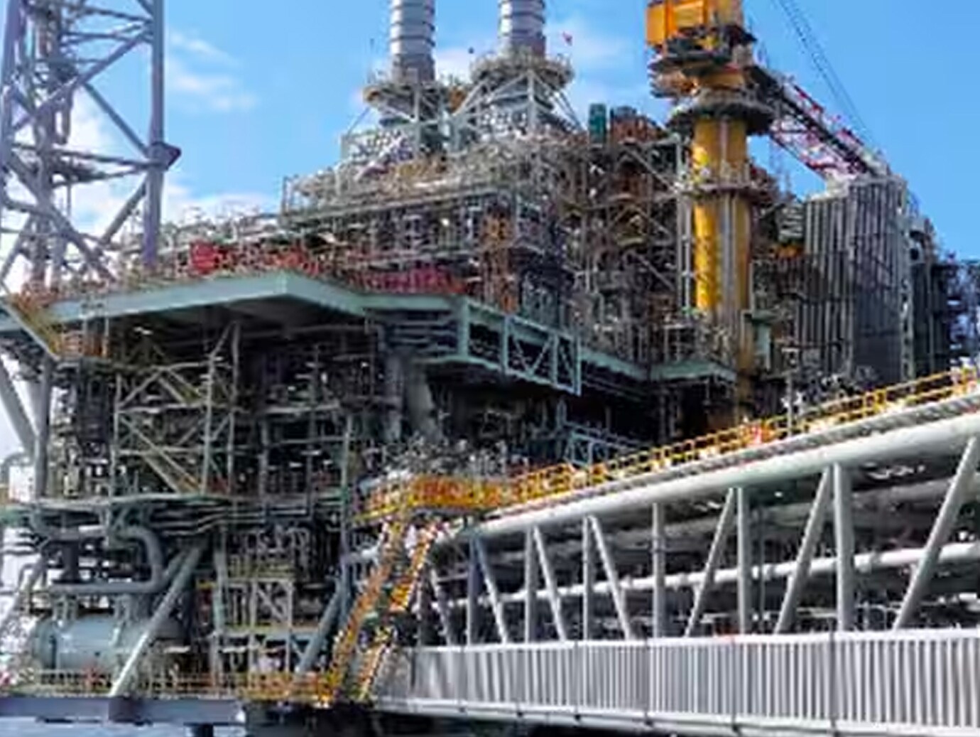 Close-up of an oil rig