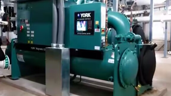 A York chiller unit in a facility